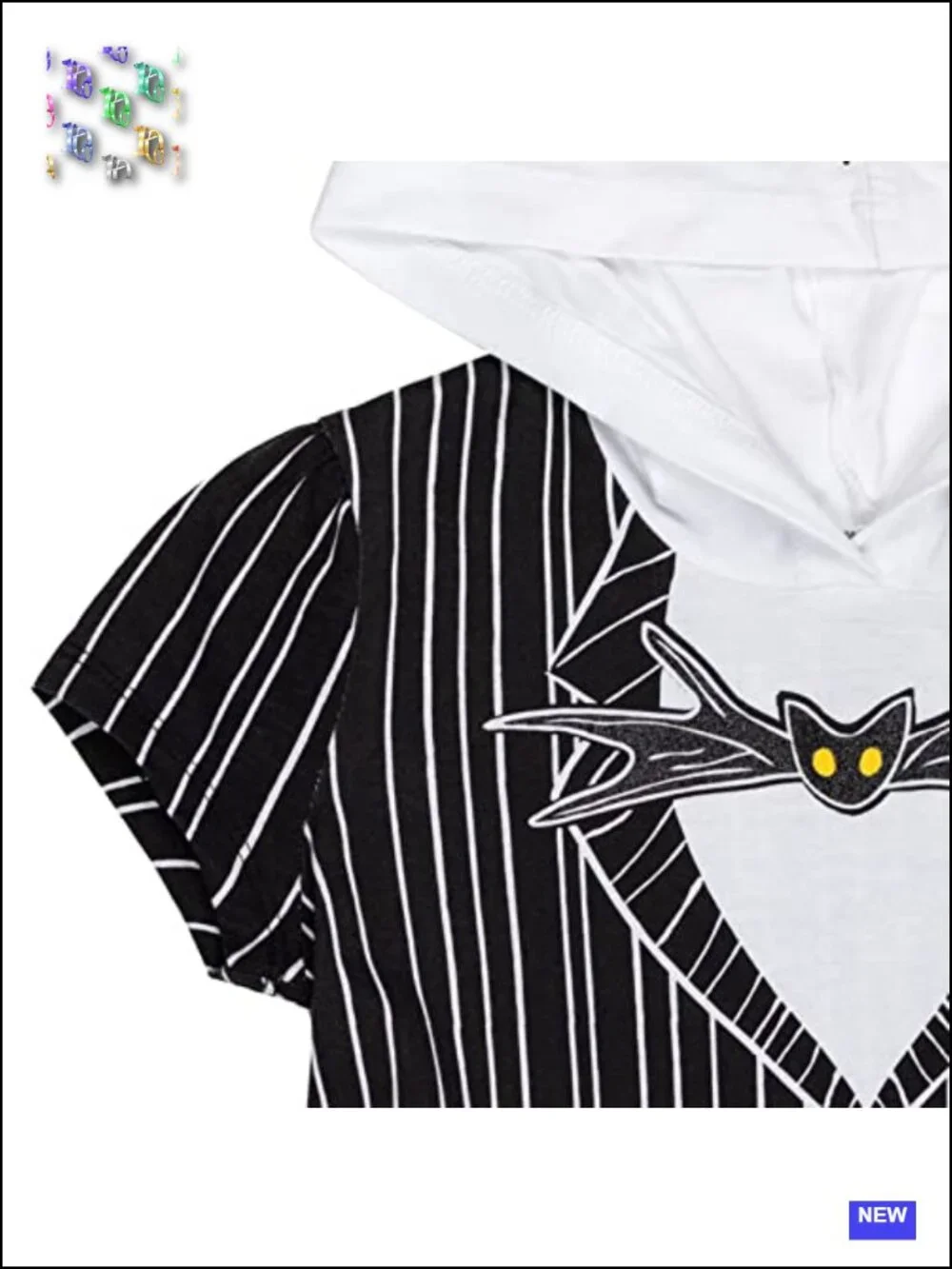 Jack Skellington Cosplay Tutu Dress Toddler Girls Short Sleeve Halloween Costume